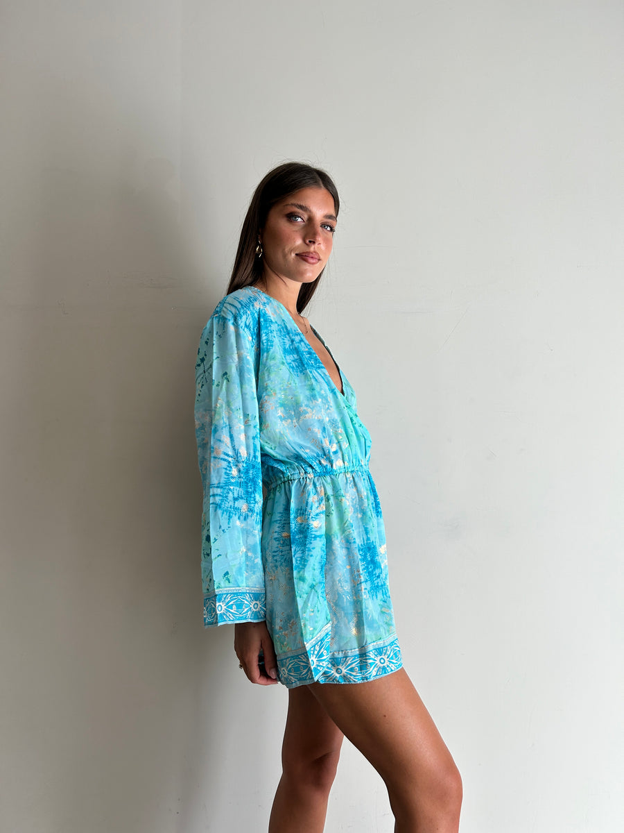 FREELOVE Tutina Seta Tie dye turquoise