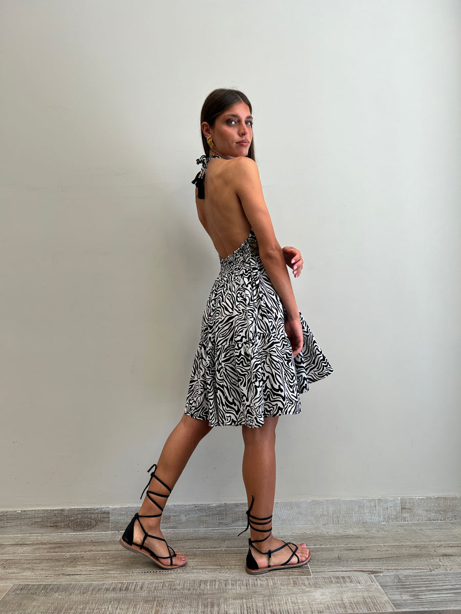 FREELOVE Abito MARINA seta Zebra Black