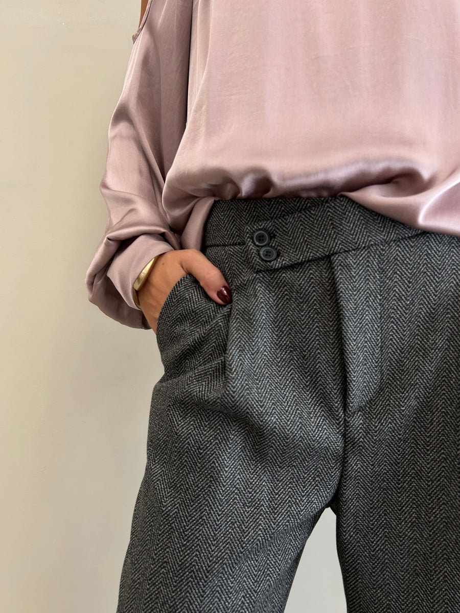 DIXIE Pantalone spigato Grigio