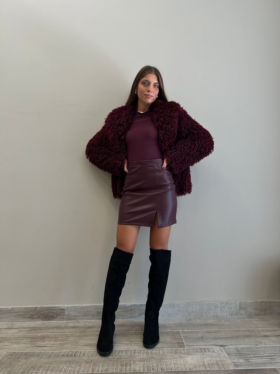 DIXIE Mini Eco-pelle Bordeaux