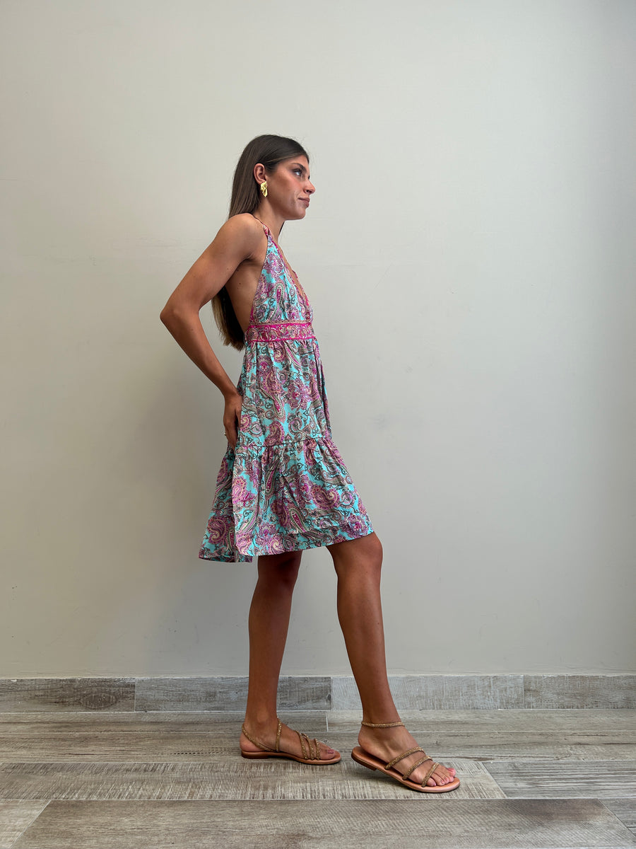 FREELOVE Abito Marina seta Opal green