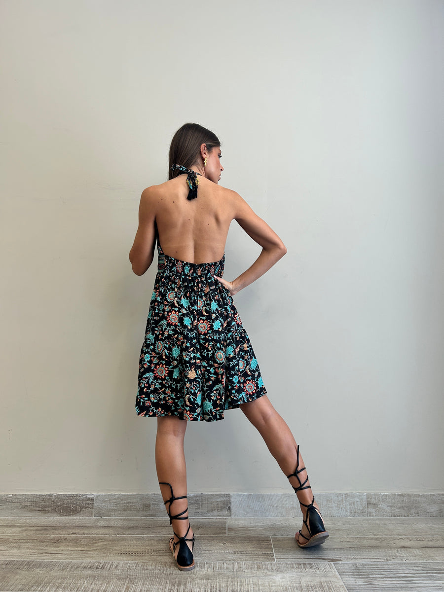 FREELOVE Abito MARINA seta Magnolia black