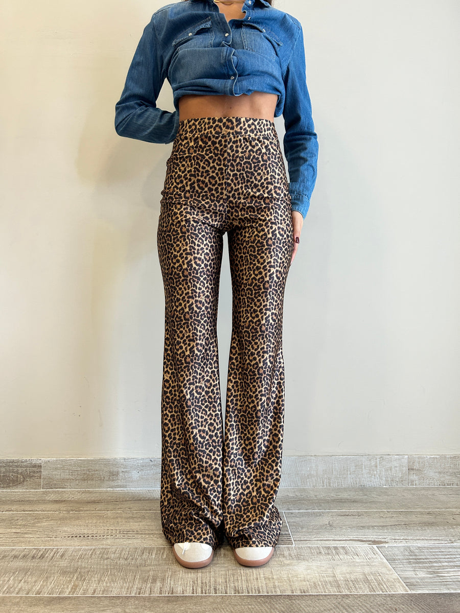 MATINEE Leggings zampa lycra leopard