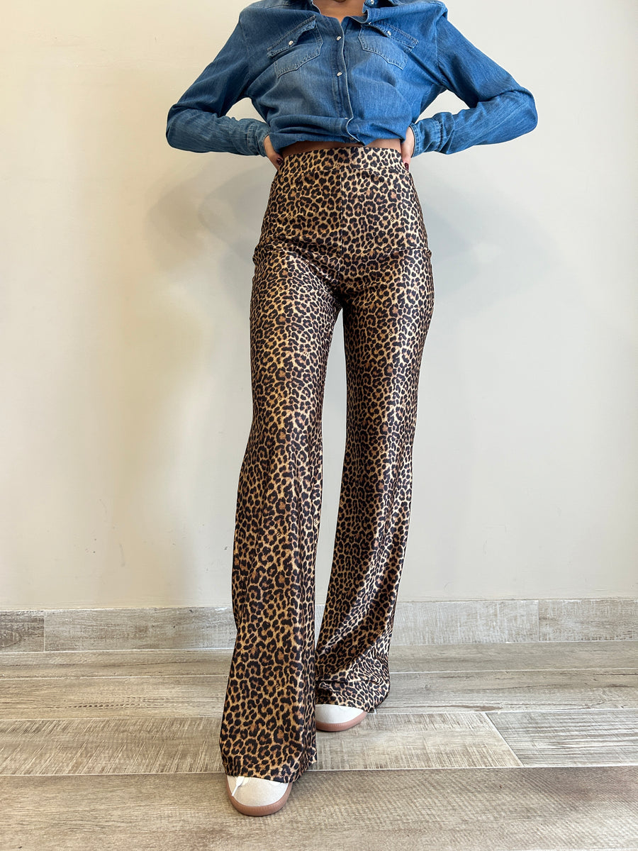 MATINEE Leggings zampa lycra leopard