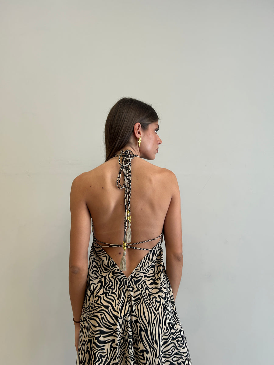 FREELOVE Abito BEACH SHORT seta Zebra Sand