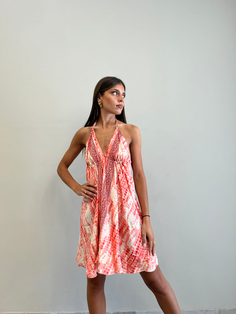 FREELOVE Abito BEACH SHORT seta Gipsy Coral