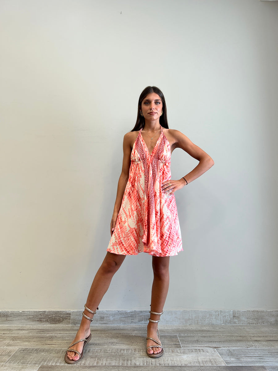 FREELOVE Abito BEACH SHORT seta Gipsy Coral