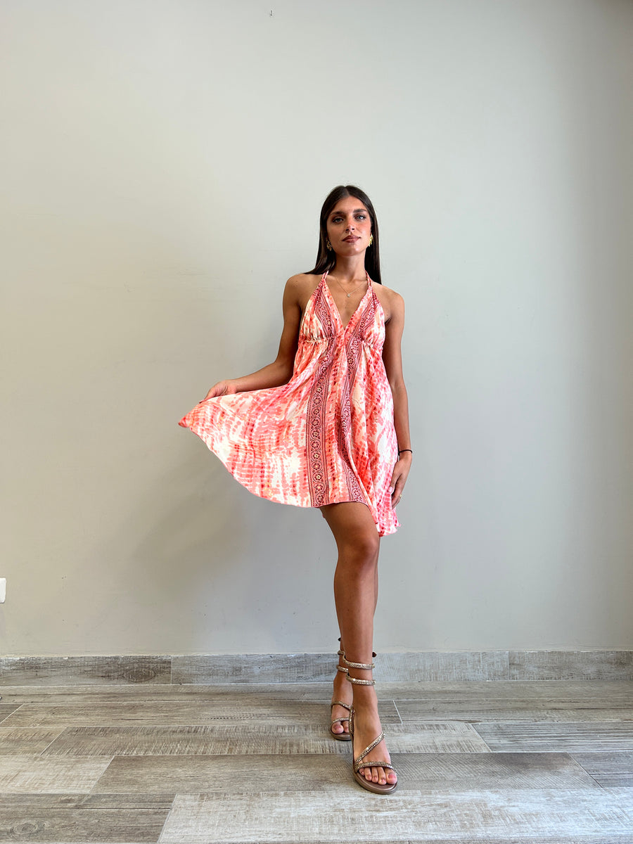 FREELOVE Abito BEACH SHORT seta Gipsy Coral