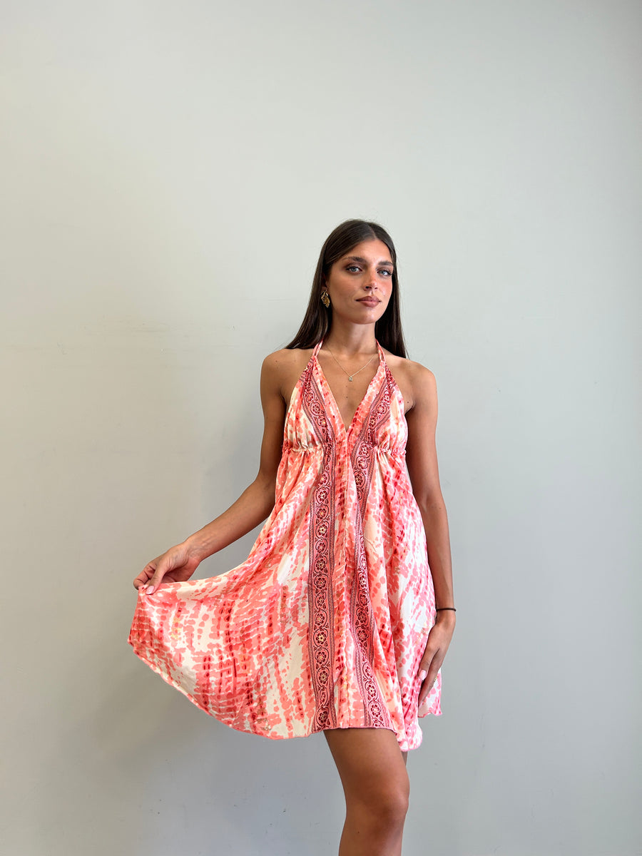 FREELOVE Abito BEACH SHORT seta Gipsy Coral