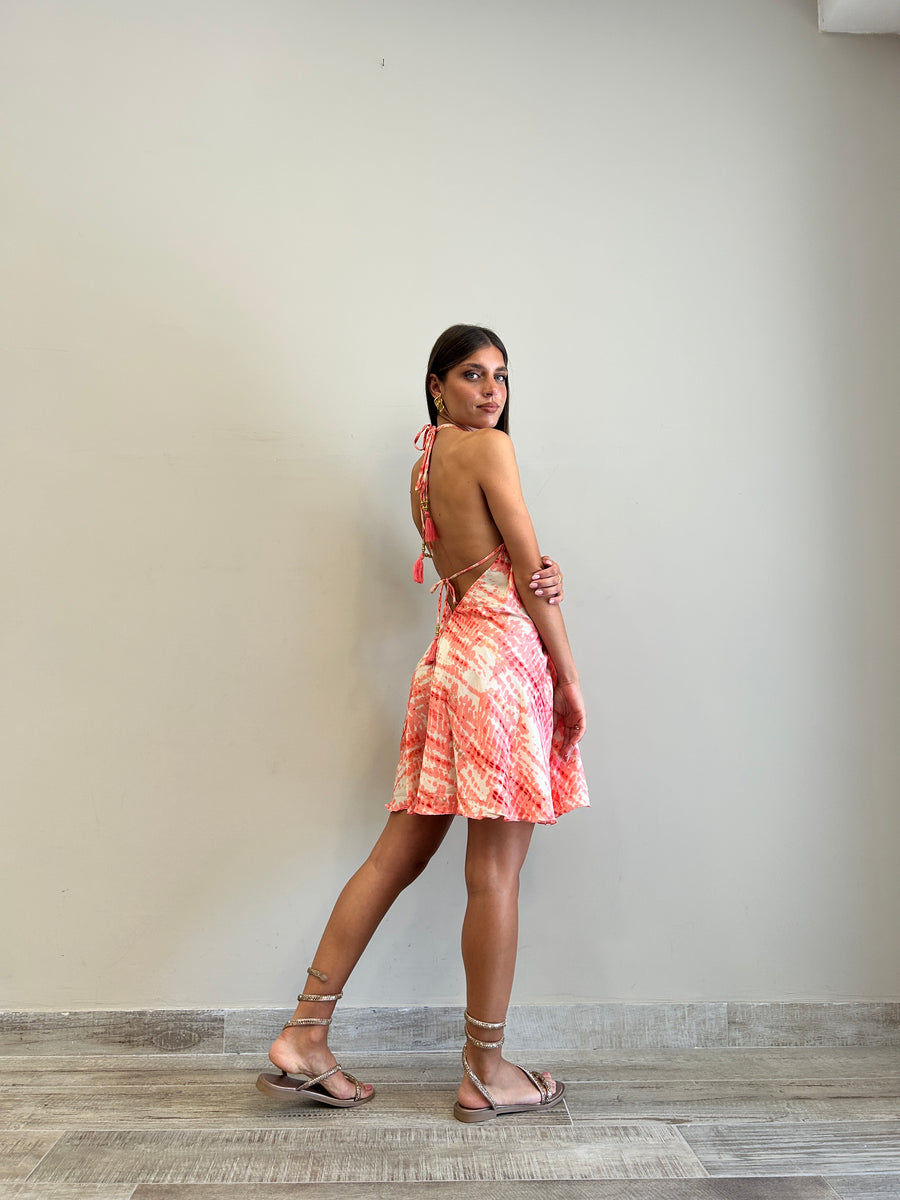 FREELOVE Abito BEACH SHORT seta Gipsy Coral