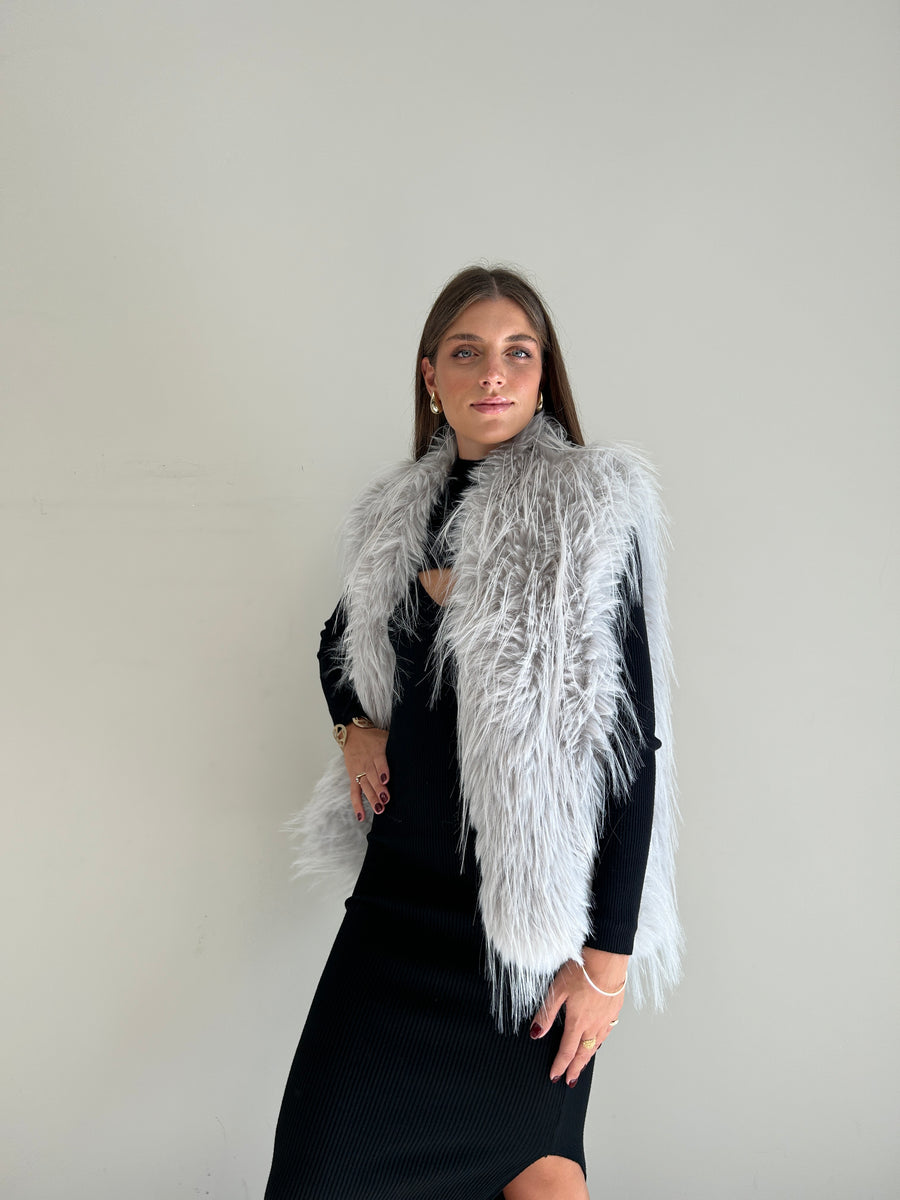 MOTEL Gilet eco- pelliccia ghiaccio