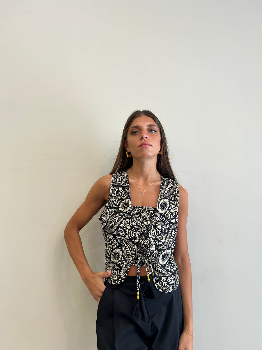 FREELOVE Gilet seta Coachella Black