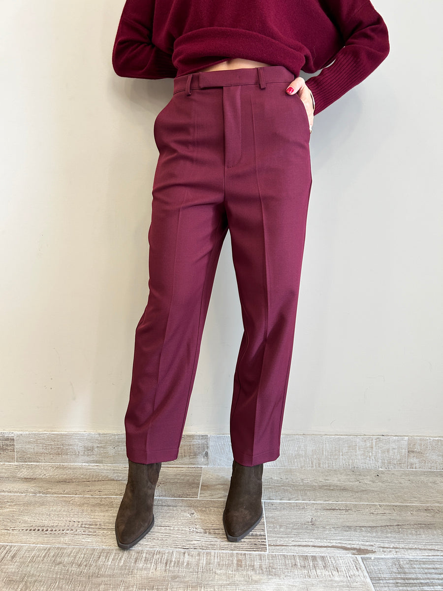 DIXIE Pantalone Dritto Bordeaux