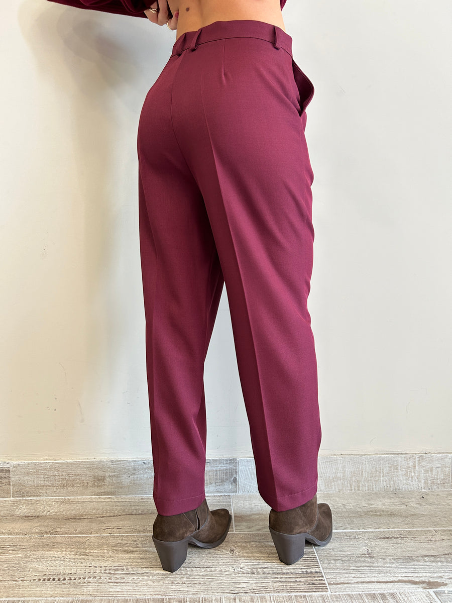 DIXIE Pantalone Dritto Bordeaux