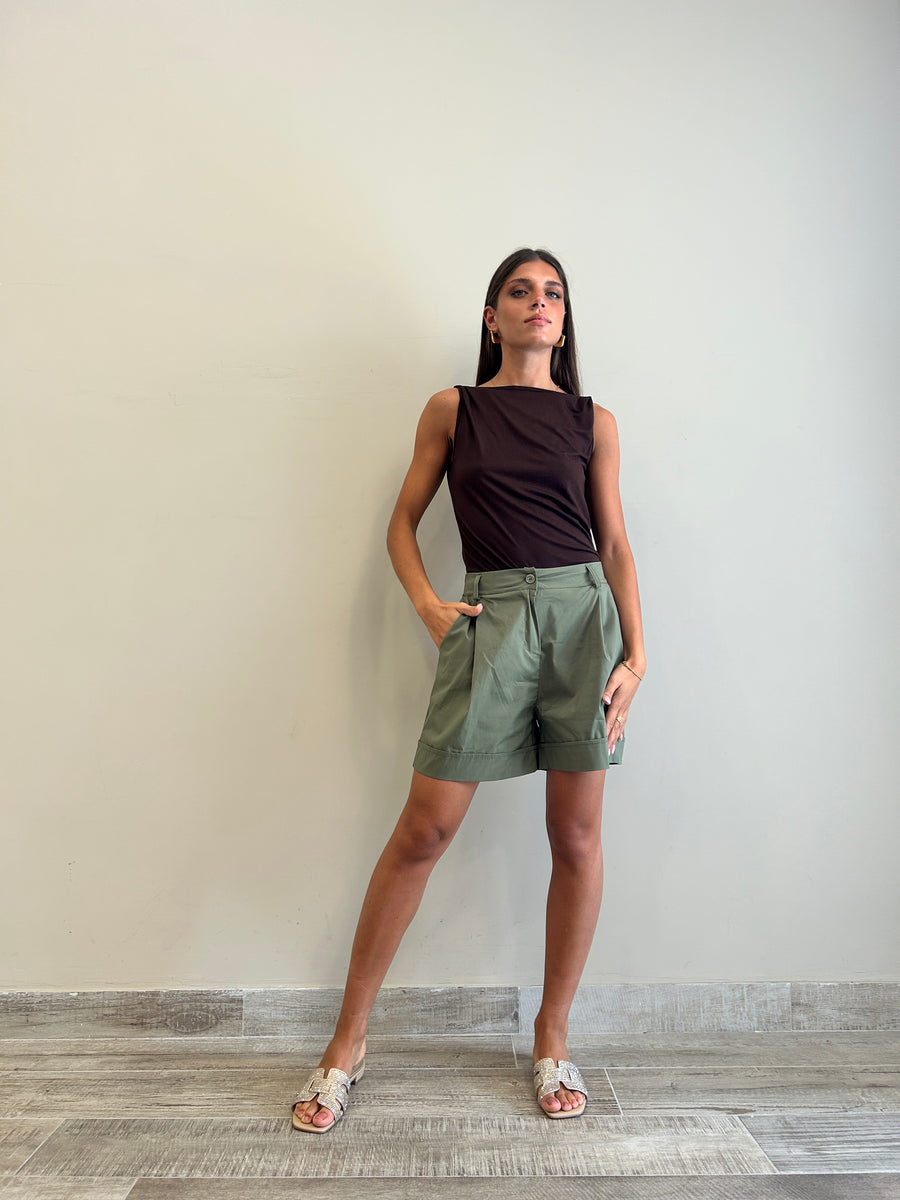 GIPSY INSIDE Bermuda Verde Militare
