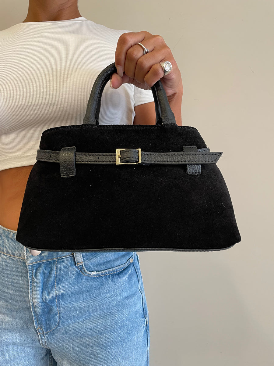 Gipsy Inside Borsa pelle  scamosciata nera