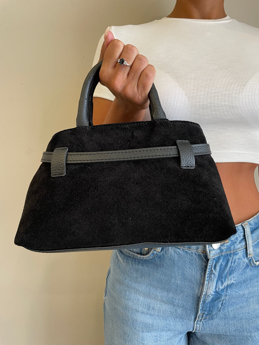 Gipsy Inside Borsa pelle  scamosciata nera