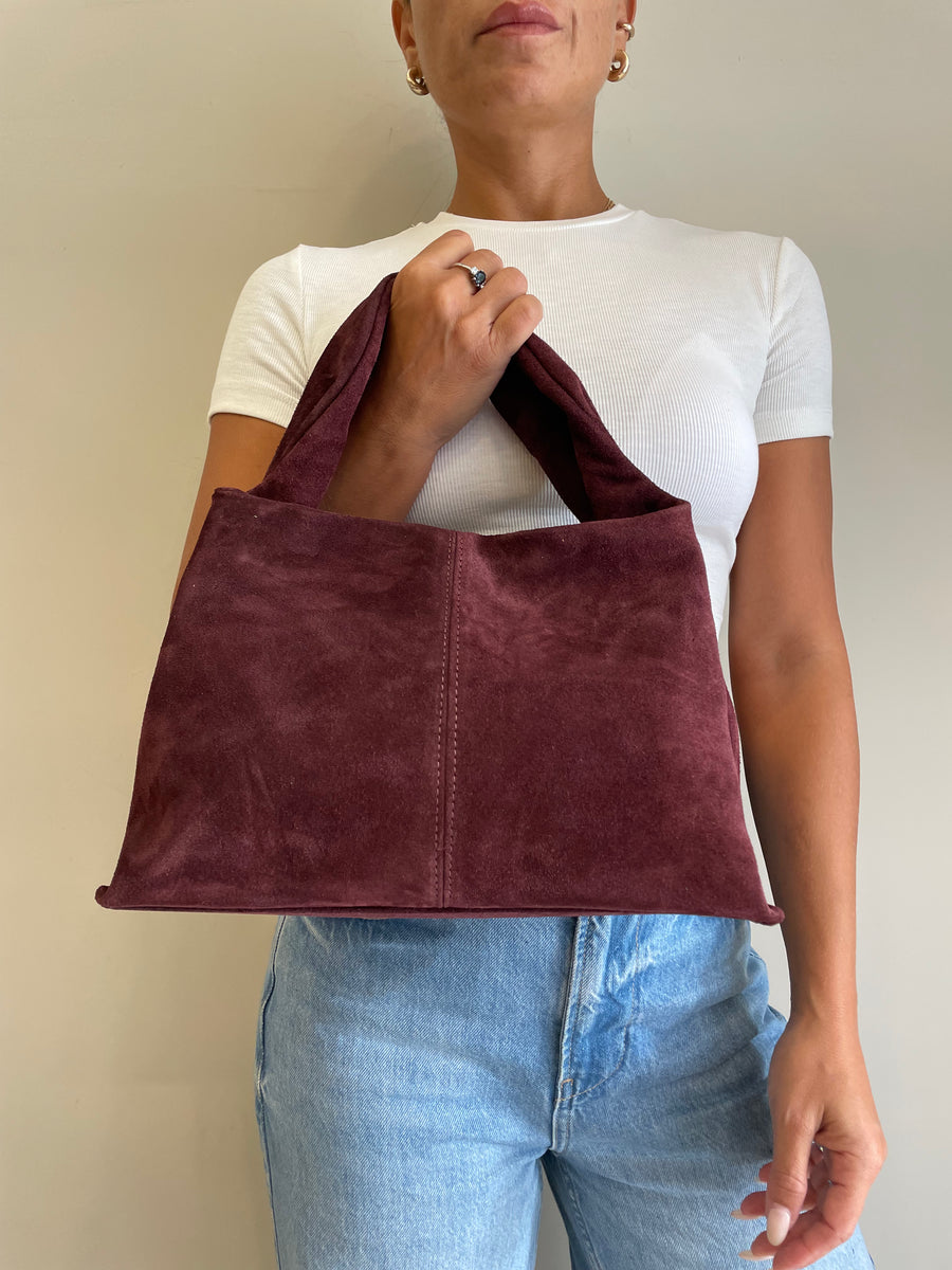 GIPSY INSIDE Borsa camoscio bordeaux