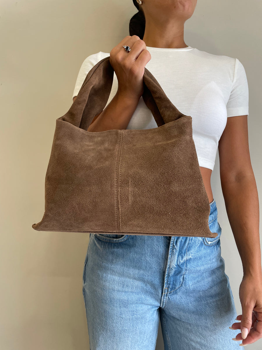 GIPSY INSIDE Borsa camoscio tortora