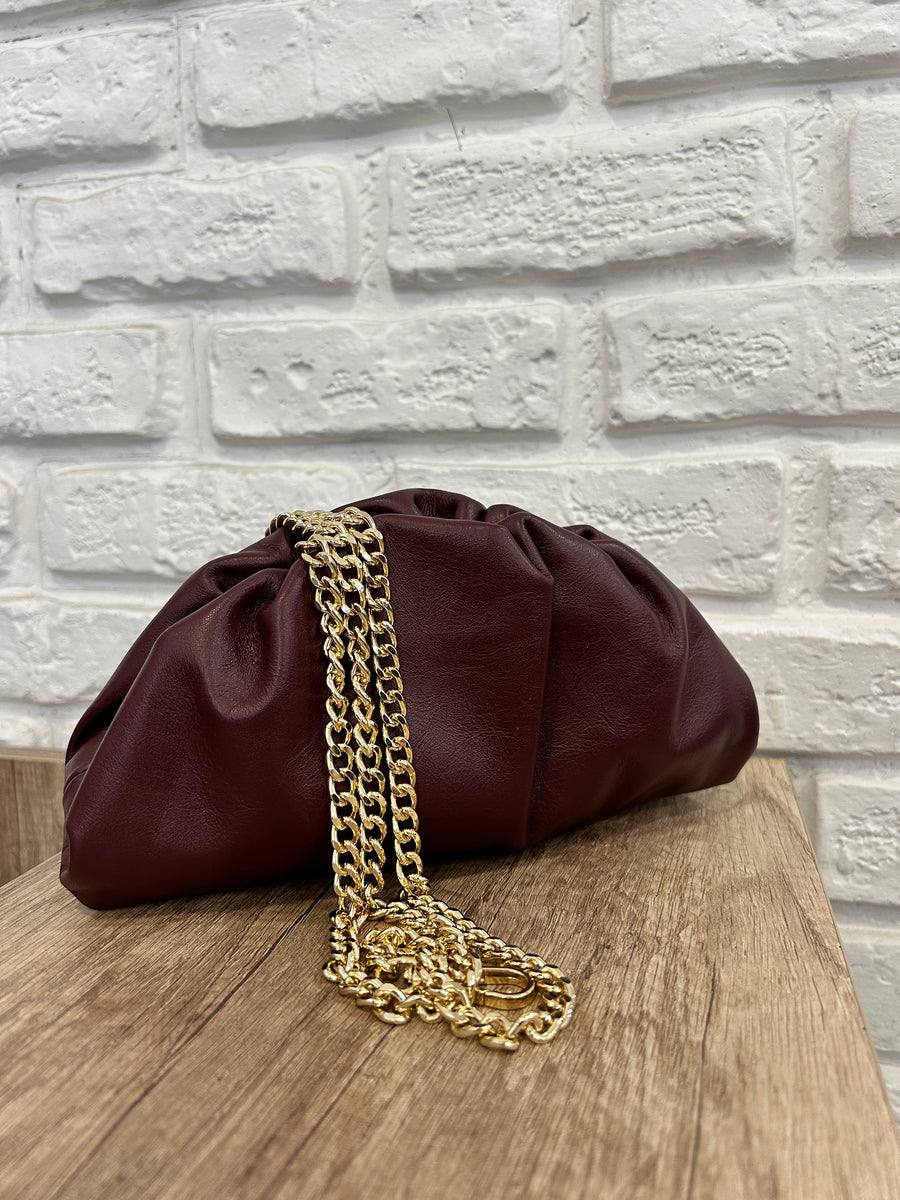 GIPSY INSIDE Borsa pelle bordeaux