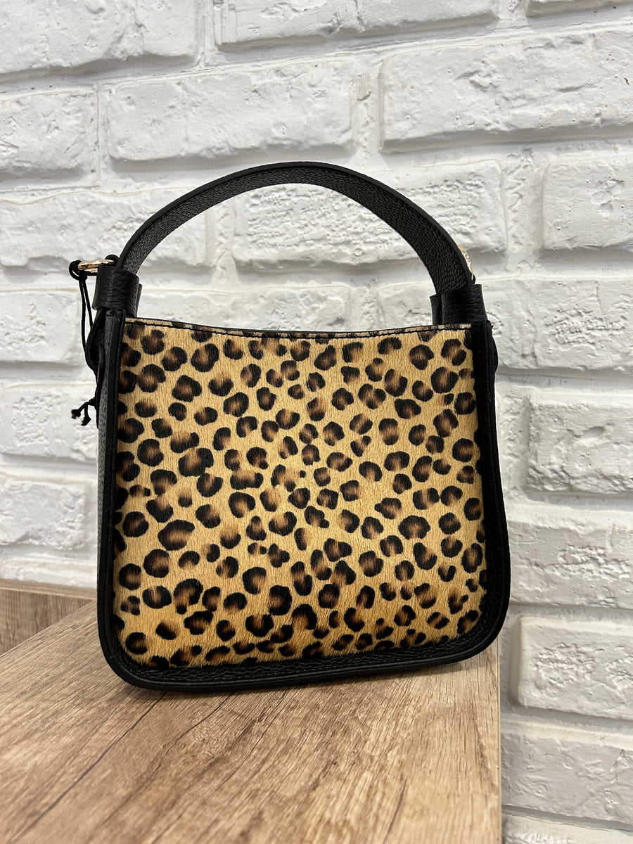 GIPSY INSIDE Borsa pelle leopard