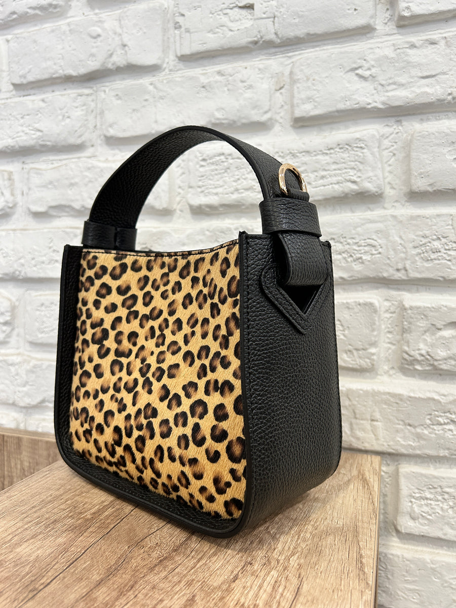 GIPSY INSIDE Borsa pelle leopard