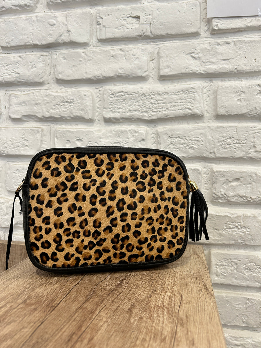 GIPSY INSIDE Borsa pelle leopard