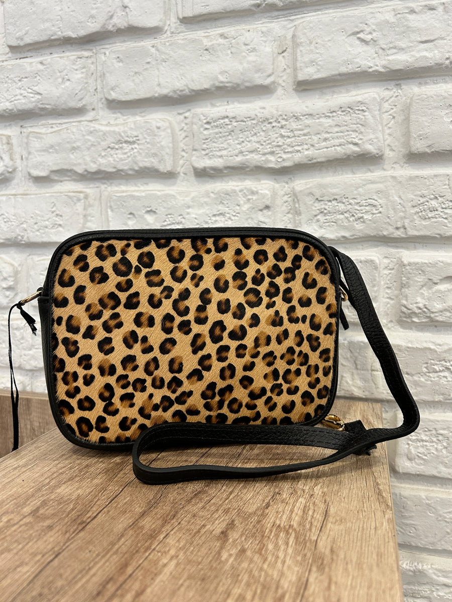 GIPSY INSIDE Borsa pelle leopard