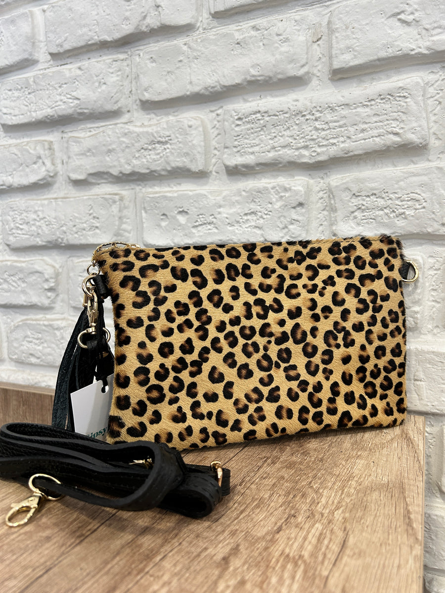 GIPSY INSIDE Pochette Con Zip Leopard