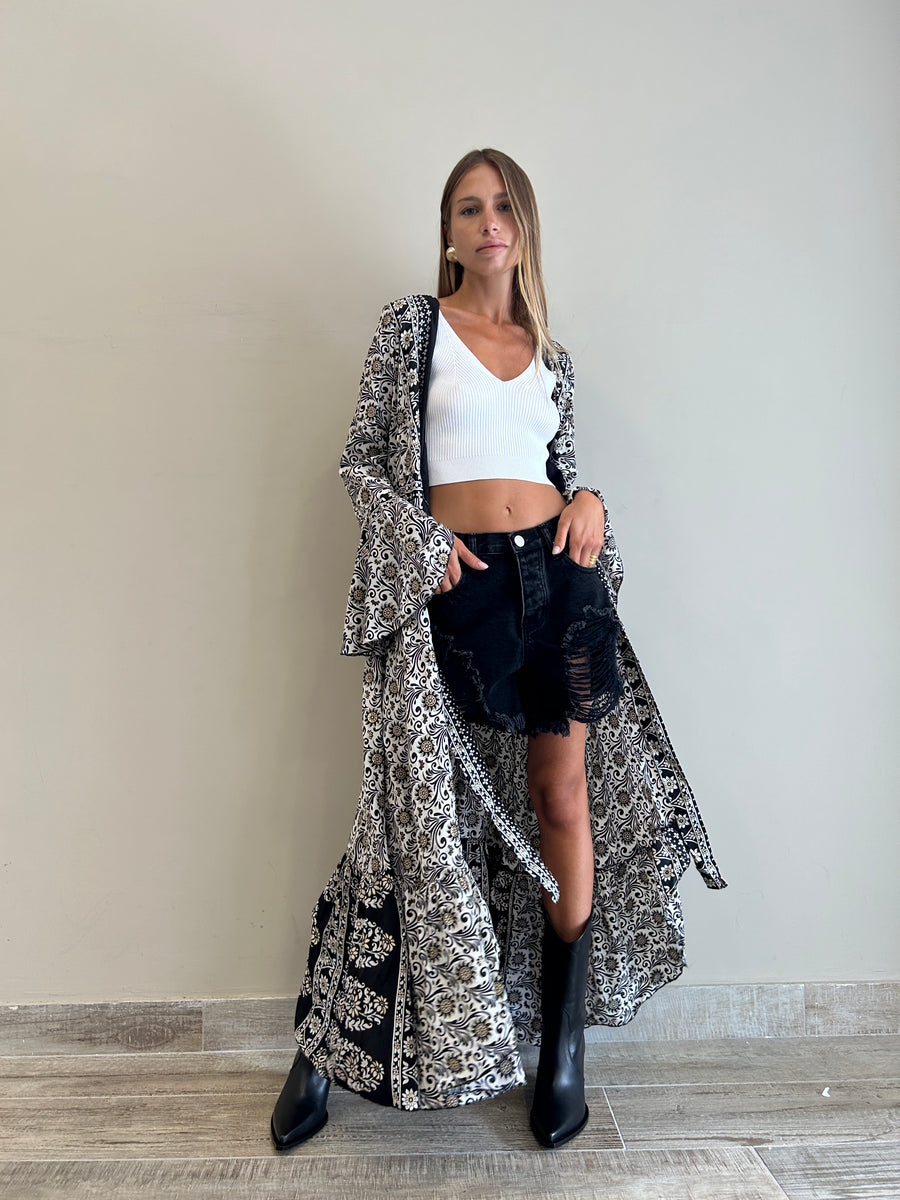 FREELOVE Abito KIMONO Seta Sunrise