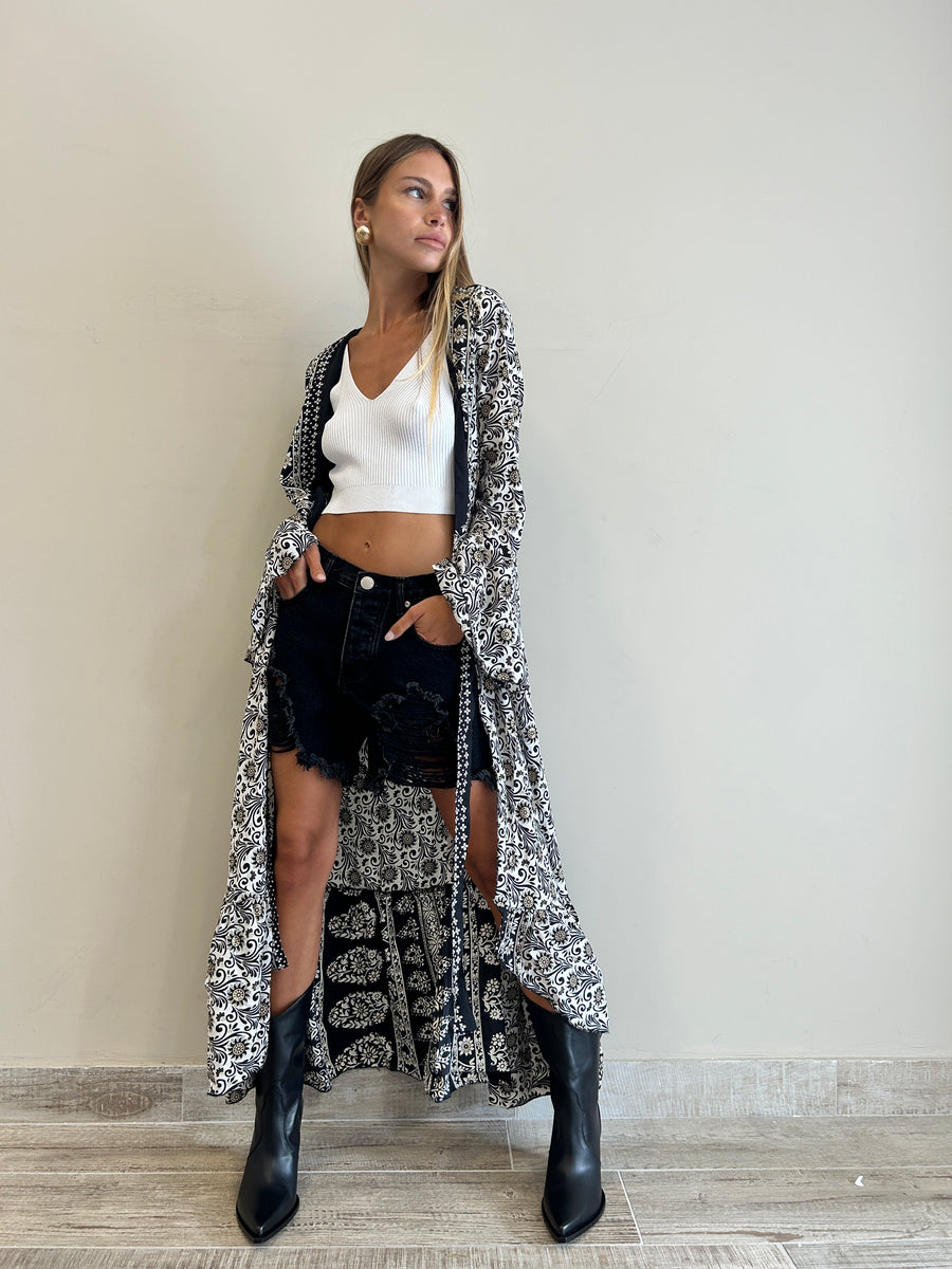 FREELOVE Abito KIMONO Seta Sunrise