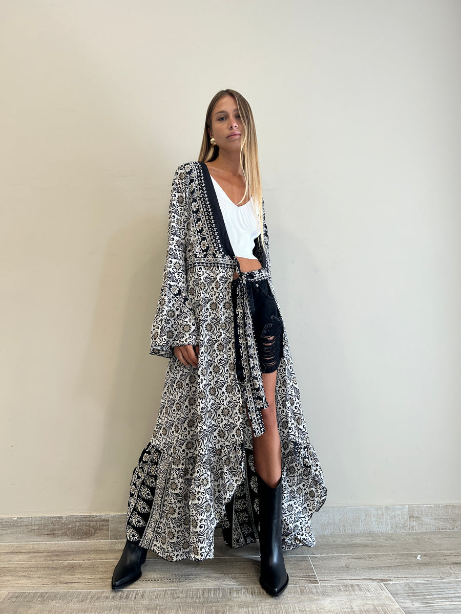 FREELOVE Abito KIMONO Seta Sunrise