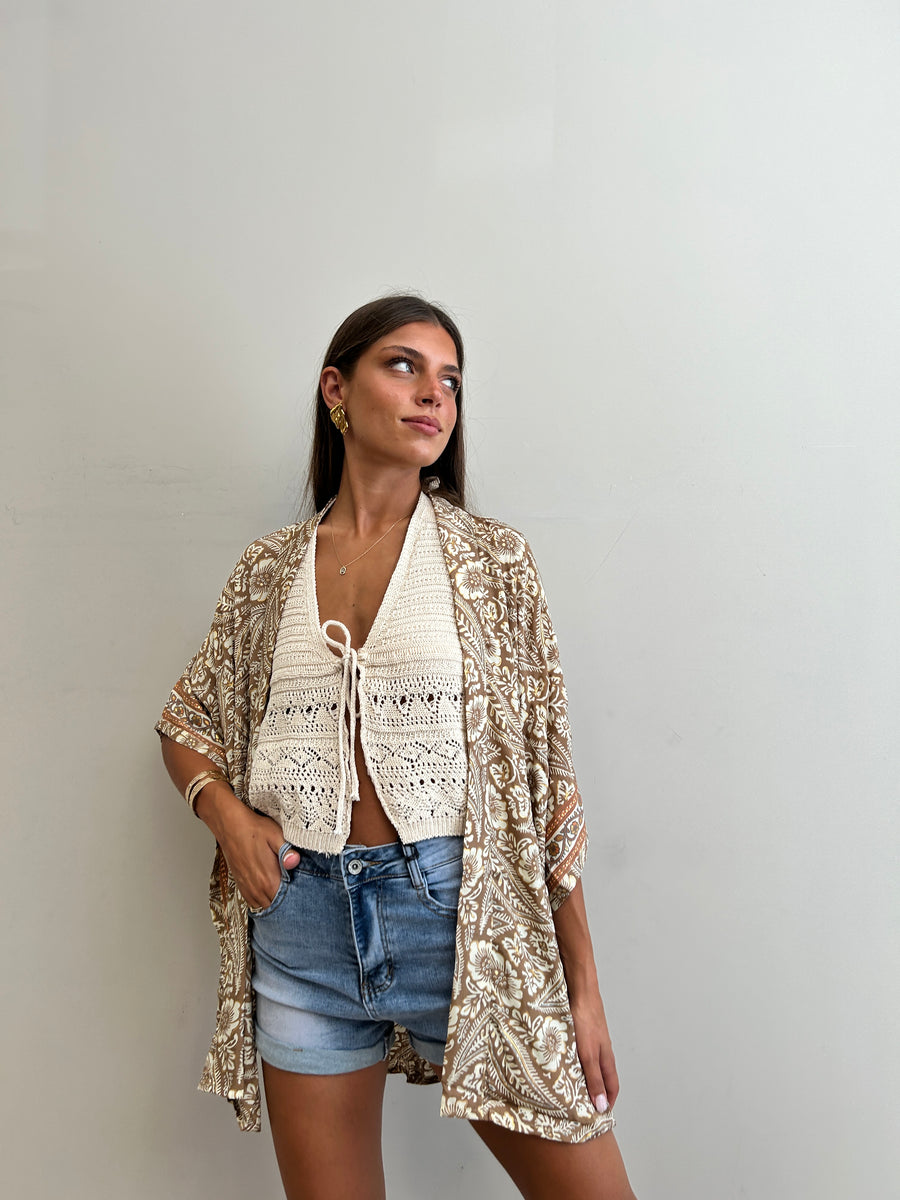 FREELOVE Kimono Fairy seta Coachella sand