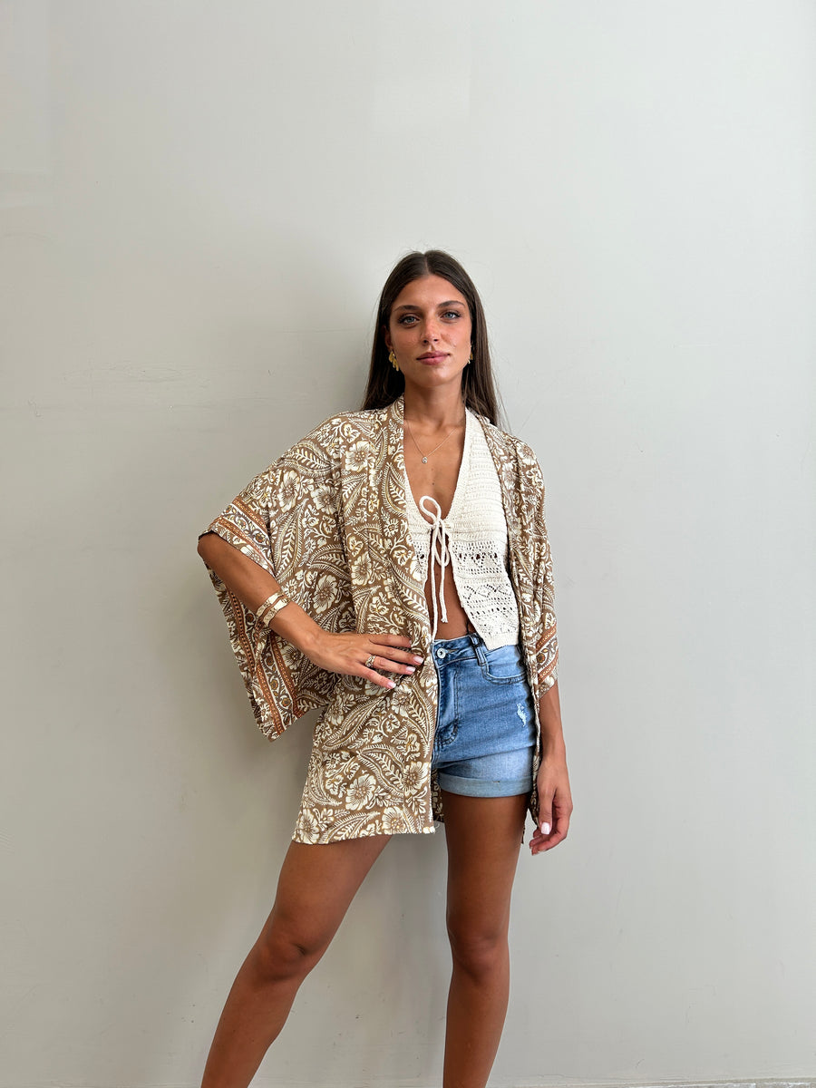 FREELOVE Kimono Fairy seta Coachella sand