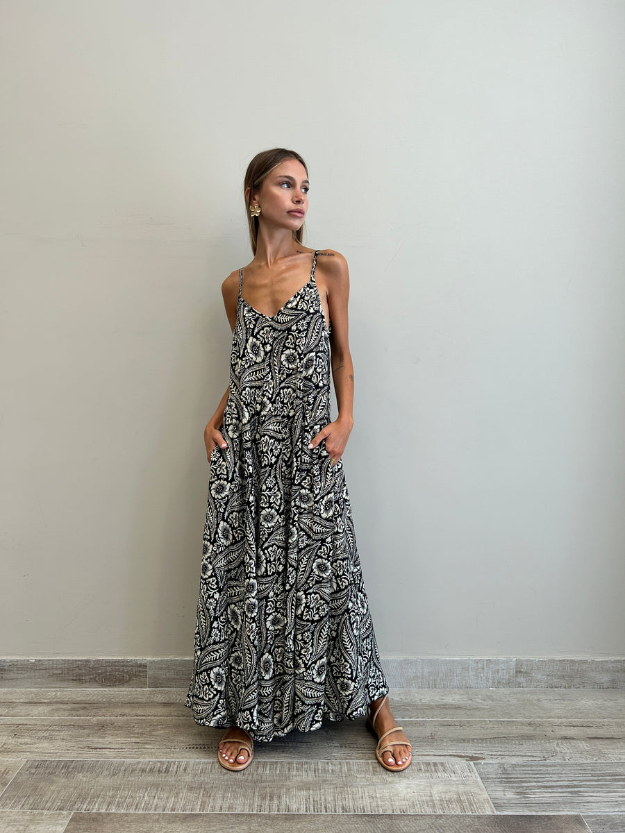 FREELOVE Abito lungo HARMONY Coachella Black