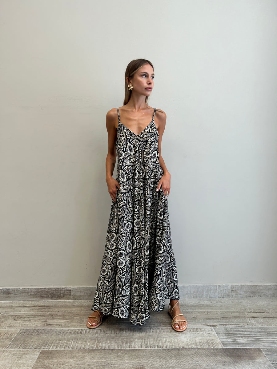 FREELOVE Abito lungo HARMONY Coachella Black