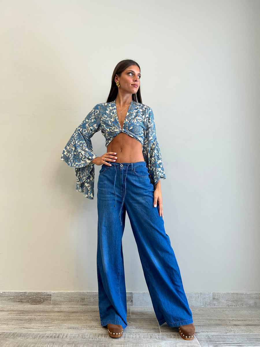 DIXIE Jeans palazzo cotone