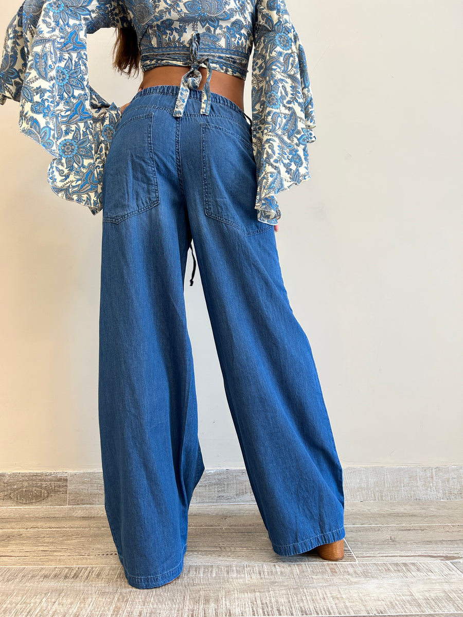 DIXIE Jeans palazzo cotone