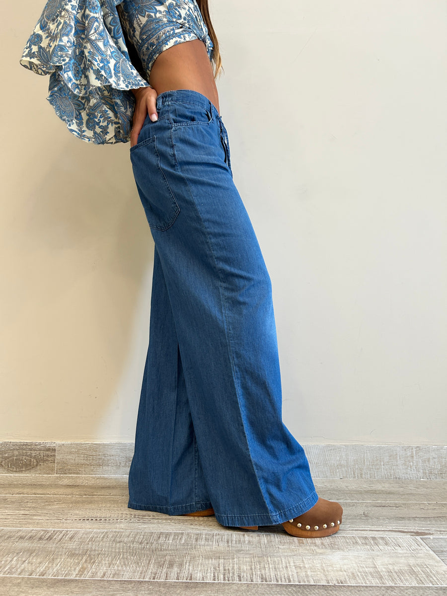 DIXIE Jeans palazzo cotone