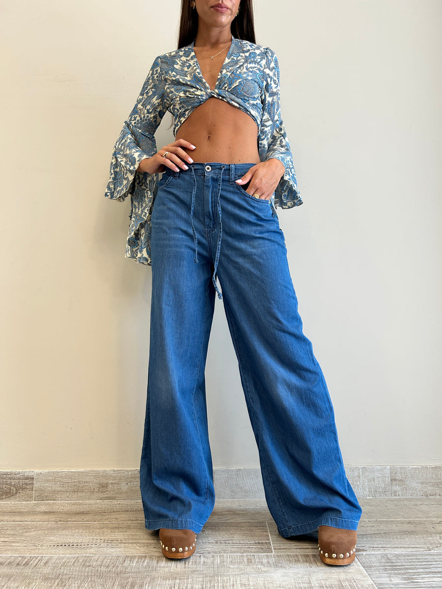 DIXIE Jeans palazzo cotone