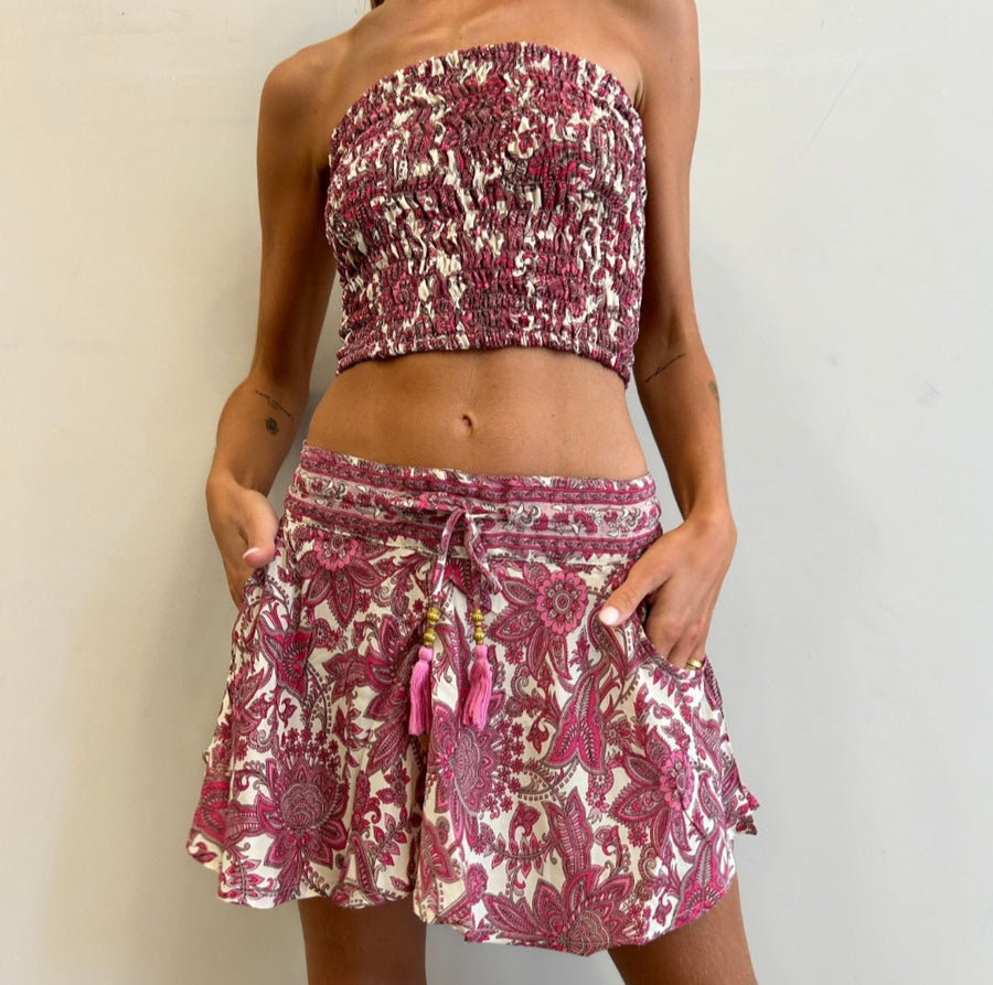 FREELOVE Shorts seta Hibiscus Pink