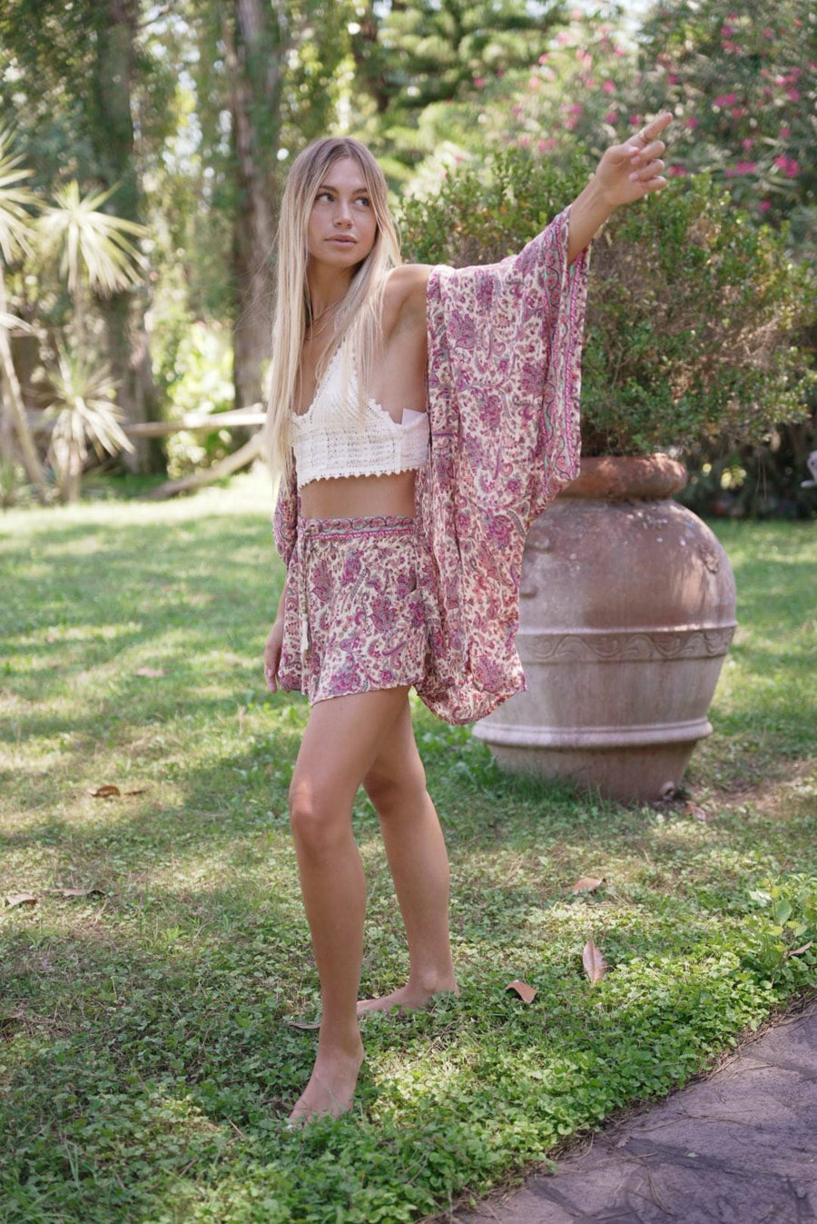 Freelove Kimono Fairy Seta Diamond Peach