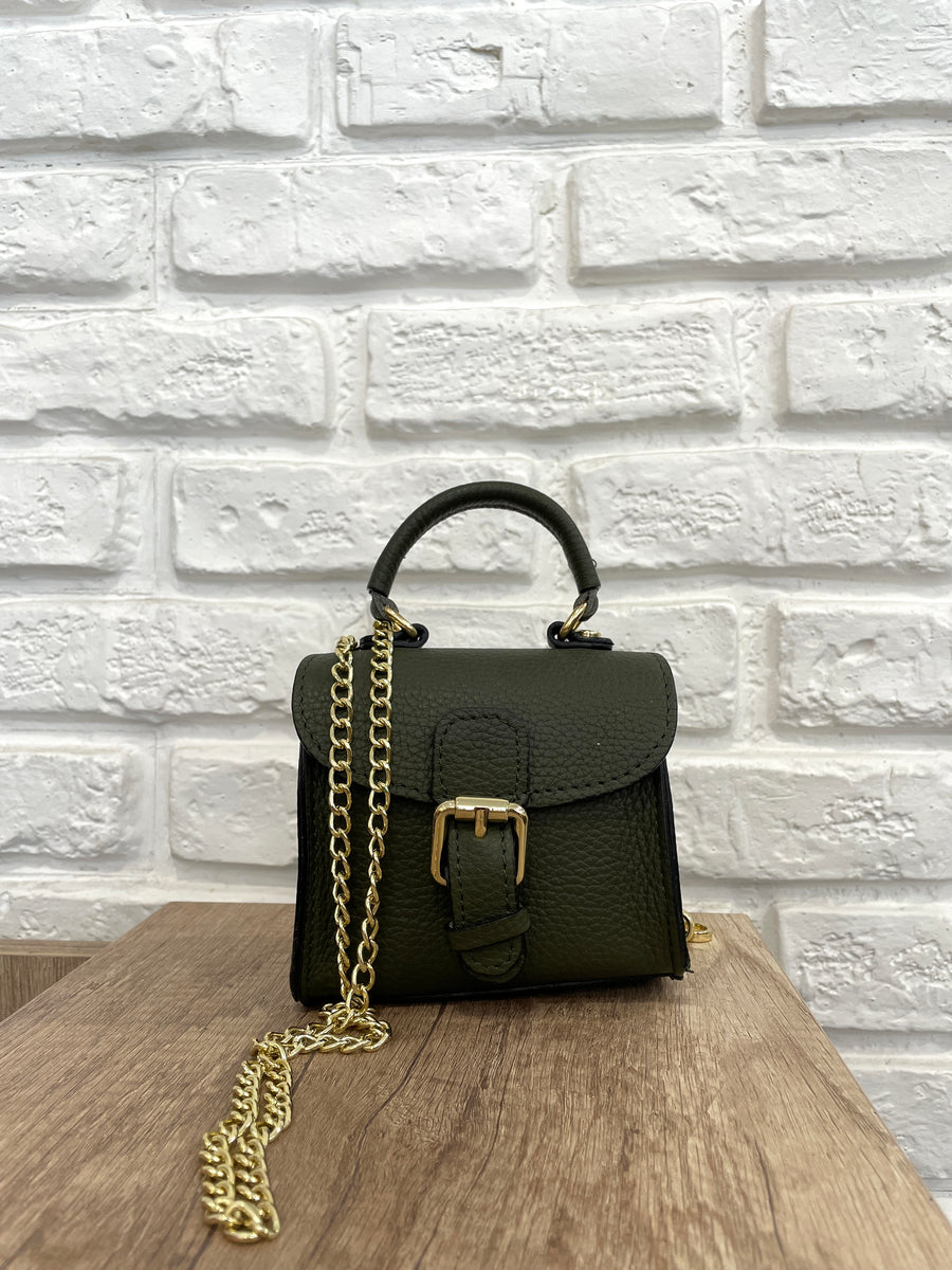 GIPSY INSIDE Mini borsa pelle verde